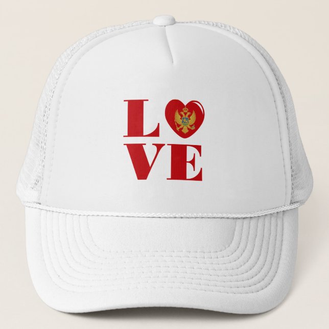 Casquette J'aime le Monténégro (Devant)