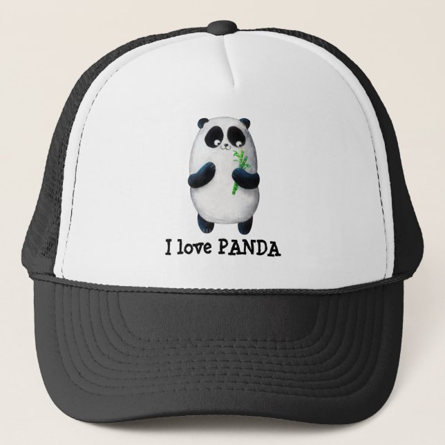 Casquette J'aime le panda (Devant)