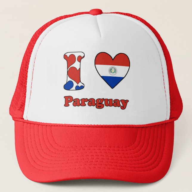 Casquette J'aime le Paraguay (Devant)