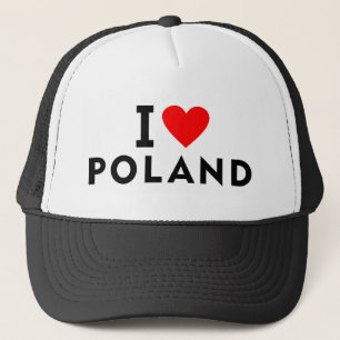 Casquette J'aime le pays de la Pologne comme le tourisme de