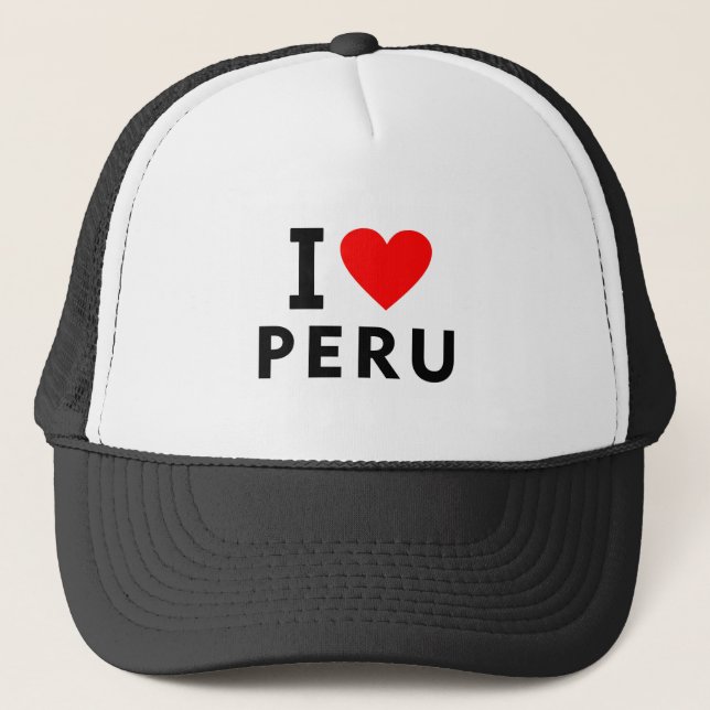 Casquette J'aime le pays du Pérou comme le tourisme de (Devant)