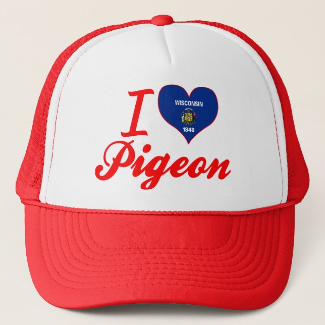 Casquette J'aime le pigeon, le Wisconsin (Devant)
