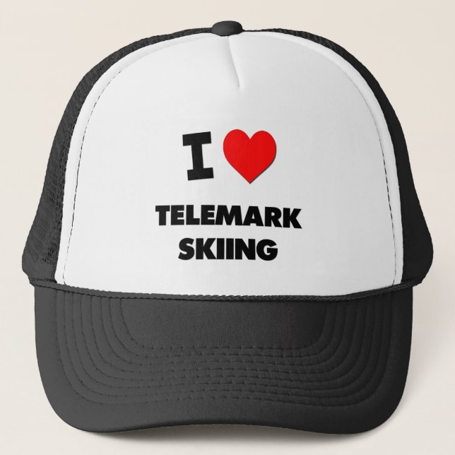 Casquette J'aime le ski de Telemark (Devant)