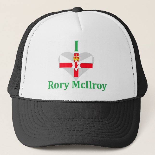 Casquette J'aime le style de drapeau de Rory McIlroy Irlande (Devant)