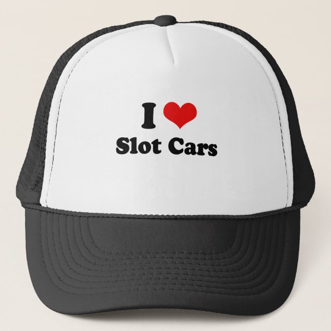 Casquette J'aime le T-shirt de voitures de course miniature (Devant)