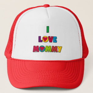 Casquette J'aime le T-shirts et les cadeaux de maman