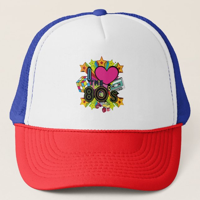Casquette j'aime les années 80 (Devant)