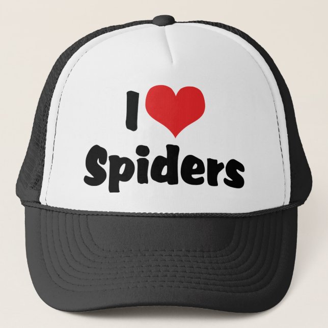Casquette J'aime les araignées cœur (Devant)