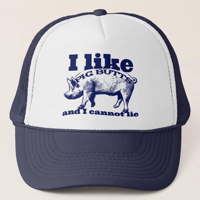 Casquette J'aime les boutons de cochon Bacon et tout (Devant)