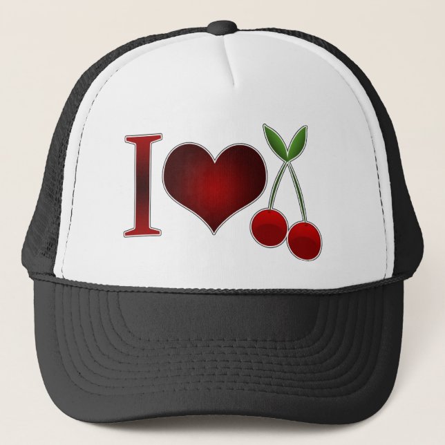 Casquette J'aime les cerises (Devant)