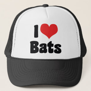 Casquette J'aime les chauves-souris à cœur