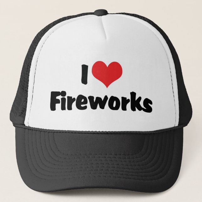 Casquette J'aime les feux d'artifice (Devant)