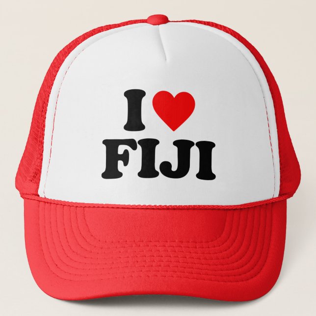 CASQUETTE J'AIME LES FIDJI (Devant)