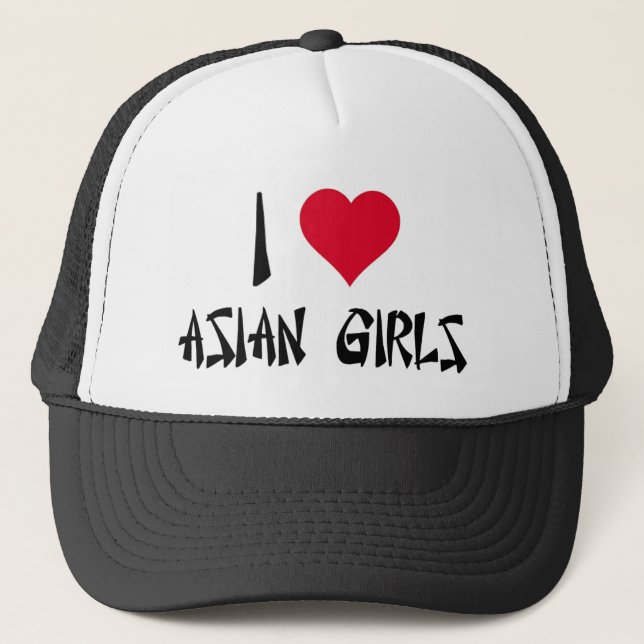 Casquette J'aime les filles asiatiques (Devant)