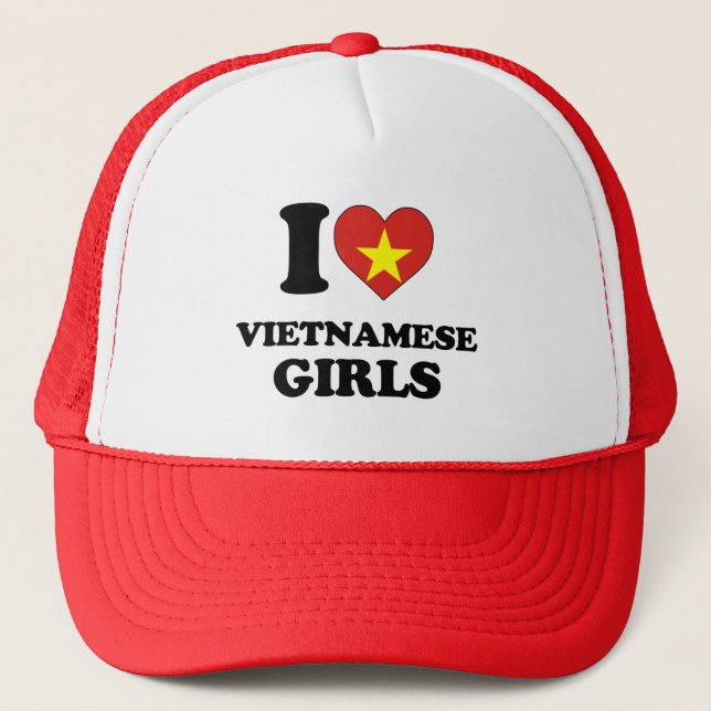 Casquette J'aime les filles vietnamiennes (Devant)