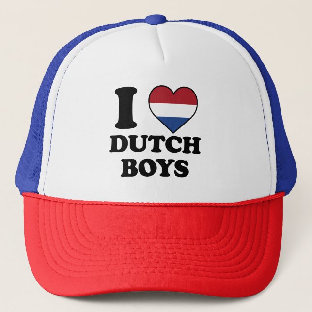 Casquette J'aime les garçons néerlandais Drapeau des Pays-Ba (Devant)