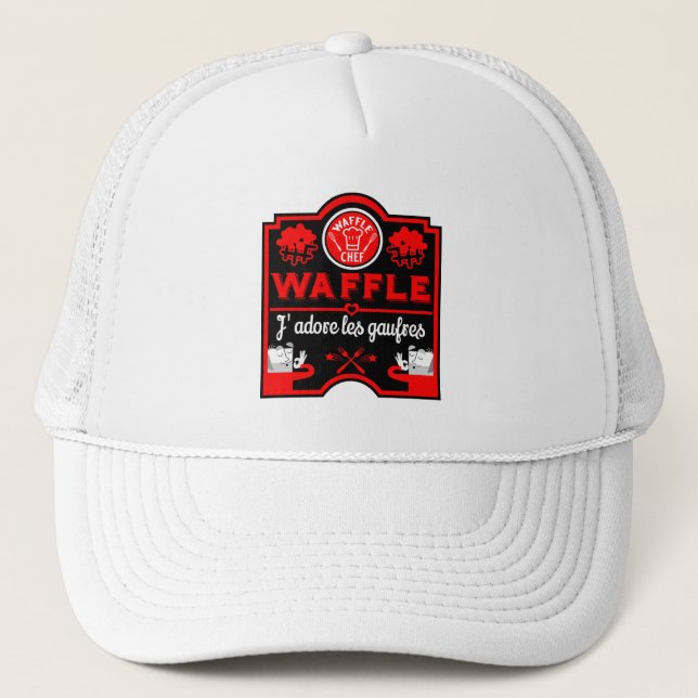 Casquette J'aime les gaufres (Devant)