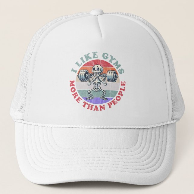 Casquette J'Aime Les Gyms Plus Que Les Gens (Devant)