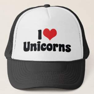 Casquette J'aime les licornes à cœur