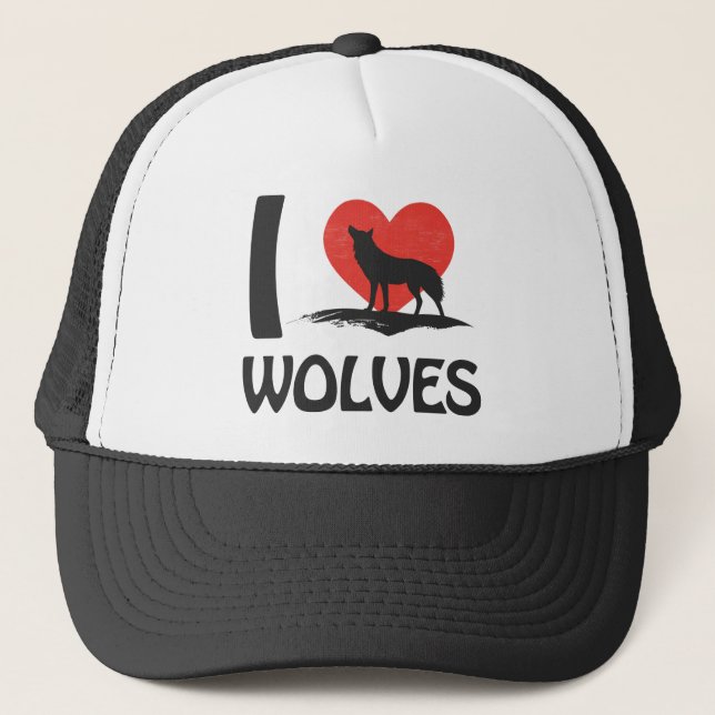 Casquette J'aime les loups (Devant)