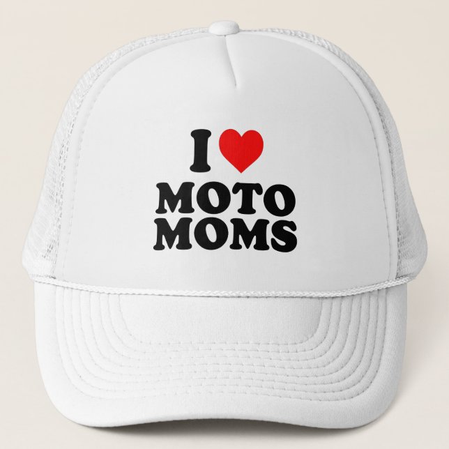 Casquette j'aime les mamans moto (Devant)
