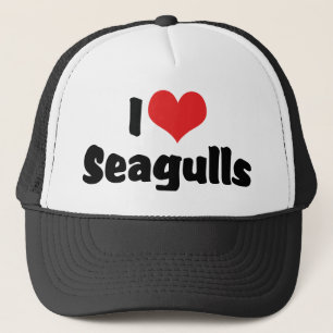 Casquette J'aime les mouettes à cœur - Amoureux des oiseaux