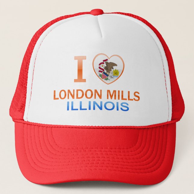 Casquette J'aime les moulins de Londres, IL (Devant)