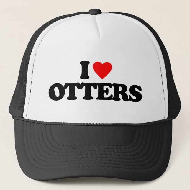 CASQUETTE J'AIME LES OTTERS (Devant)
