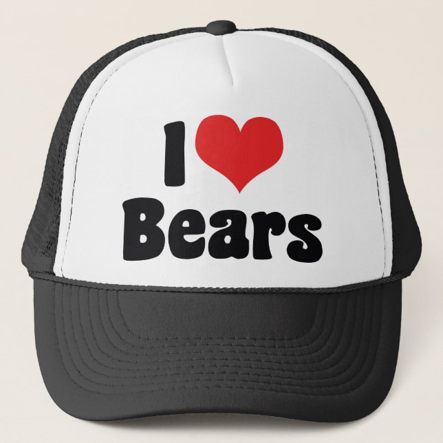 Casquette J'aime les ours à cœur (Devant)