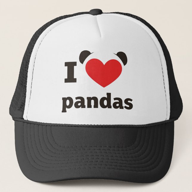 Casquette J'aime les pandas (Devant)