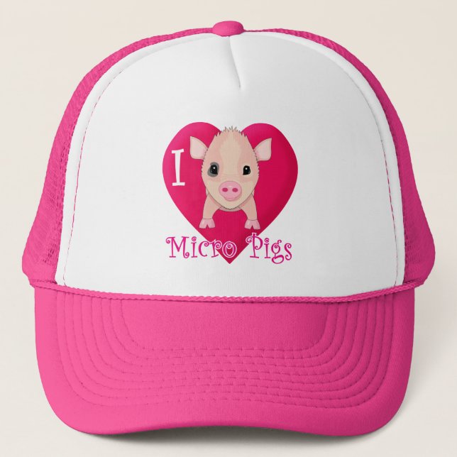 Casquette J'aime les porcs micro (Devant)