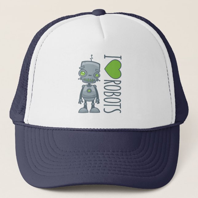 Casquette J'aime les robots (Devant)