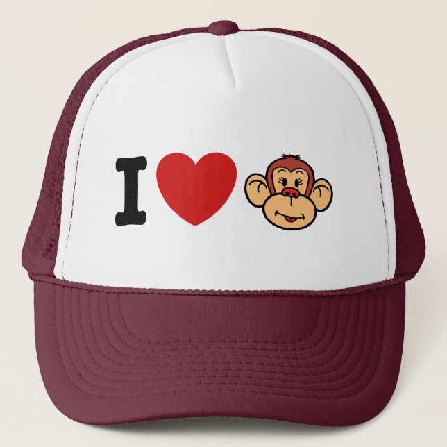 Casquette J'Aime Les Singes (Devant)