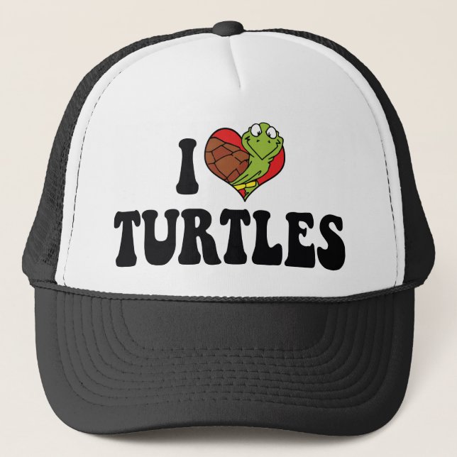Casquette J'Aime Les Tortues cardiaques (Devant)