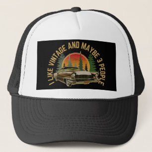 Casquette J'aime les voitures anciennes et peut-être 3 perso