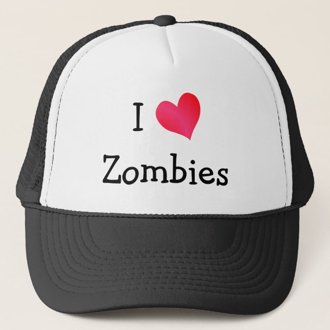 Casquette J'aime les zombies (Devant)
