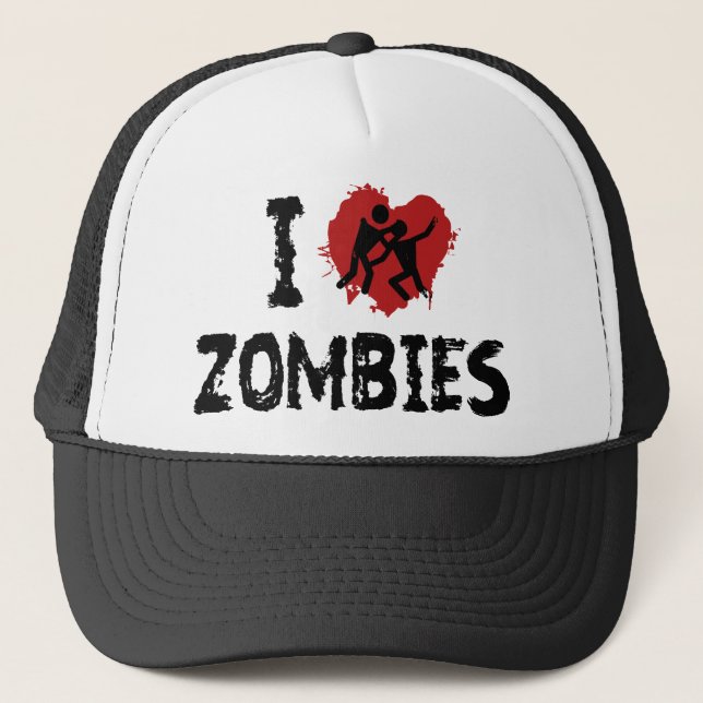 Casquette J'aime les zombies (Devant)