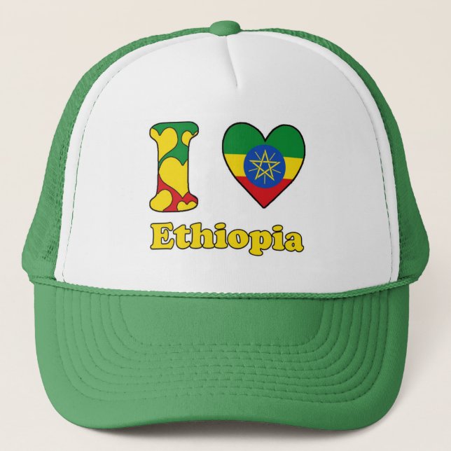 Casquette J'aime l'Éthiopie (Devant)