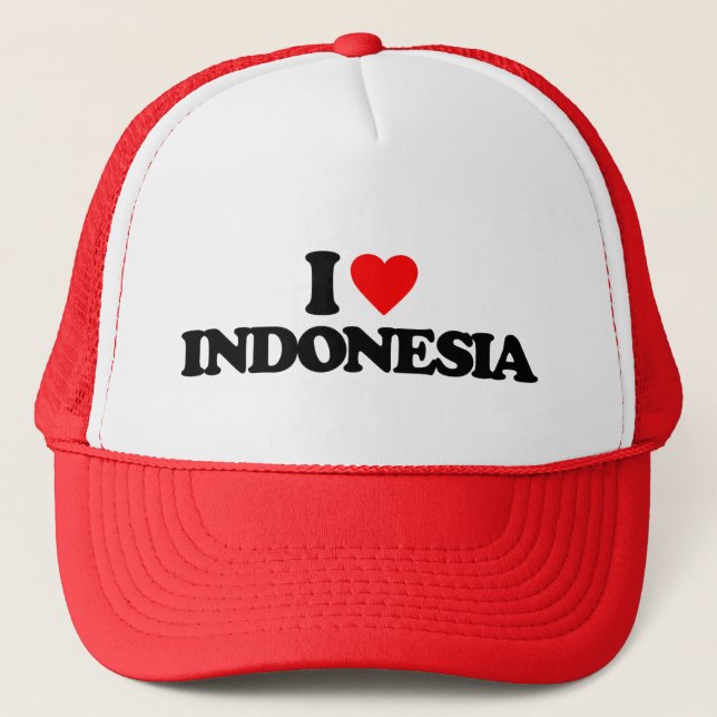 CASQUETTE J'AIME L'INDONÉSIE (Devant)