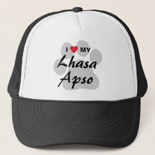 Casquette J'aime ma Lhasa Apso Pawprint