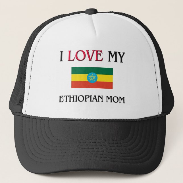Casquette J'aime ma maman éthiopienne (Devant)