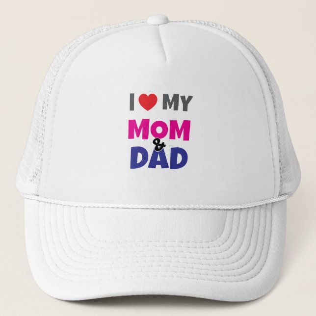 Casquette J'aime ma Mère Papa - (Devant)