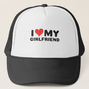 Casquette J'aime ma petite amie GF i coeur ma petite amie GF