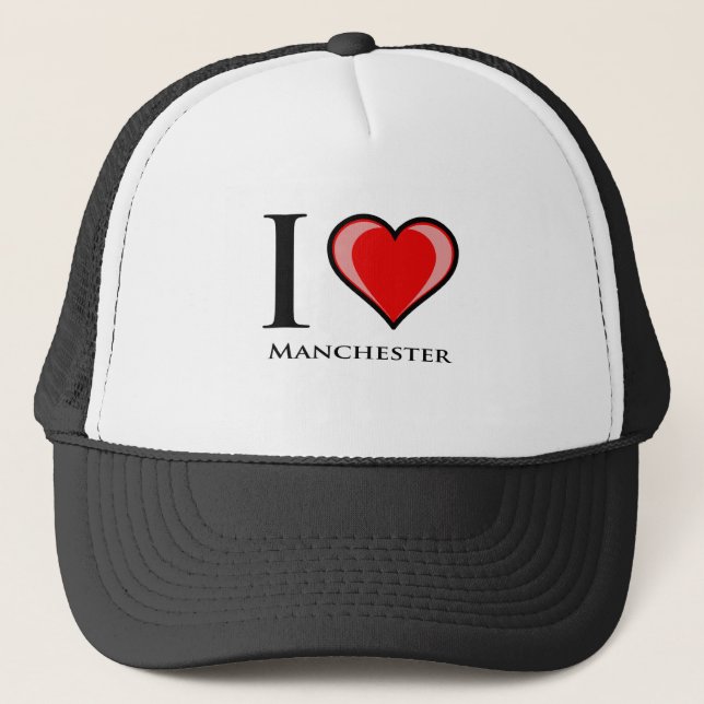 Casquette J'aime Manchester (Devant)
