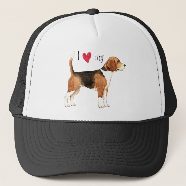 Casquette J'aime mon Beagle (Devant)