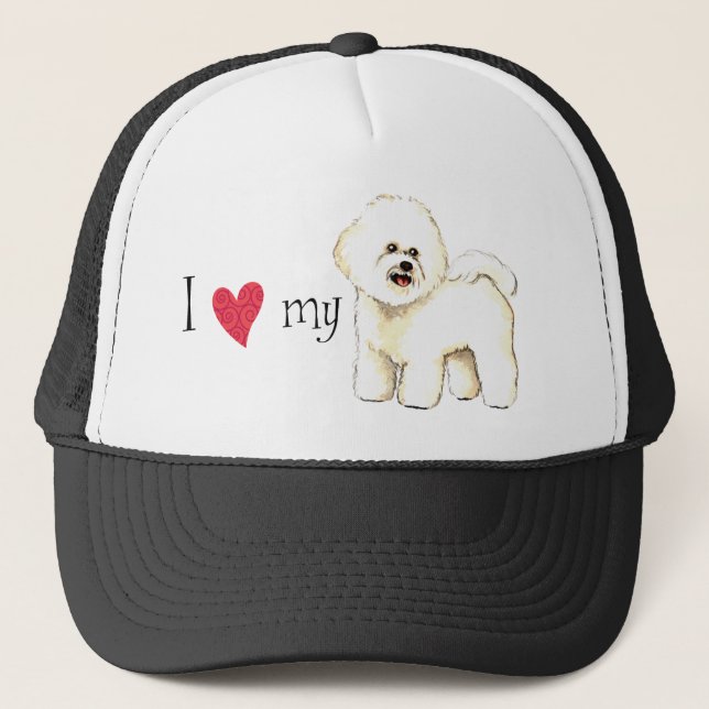 Casquette J'aime mon Bichon Frise (Devant)