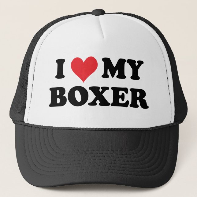 Casquette J'aime mon boxeur (Devant)