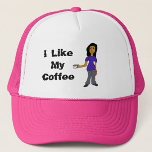 Casquette J'Aime Mon Café Latina Femme Cartoon