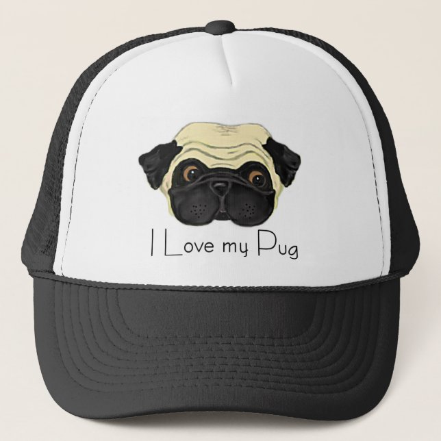 Casquette J'aime mon carlin (Devant)
