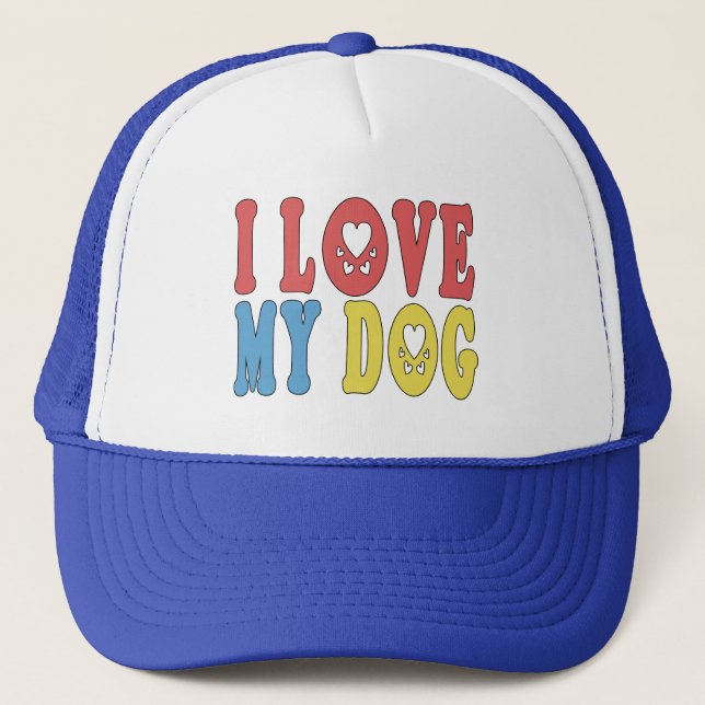 Casquette j'aime mon chien (Devant)